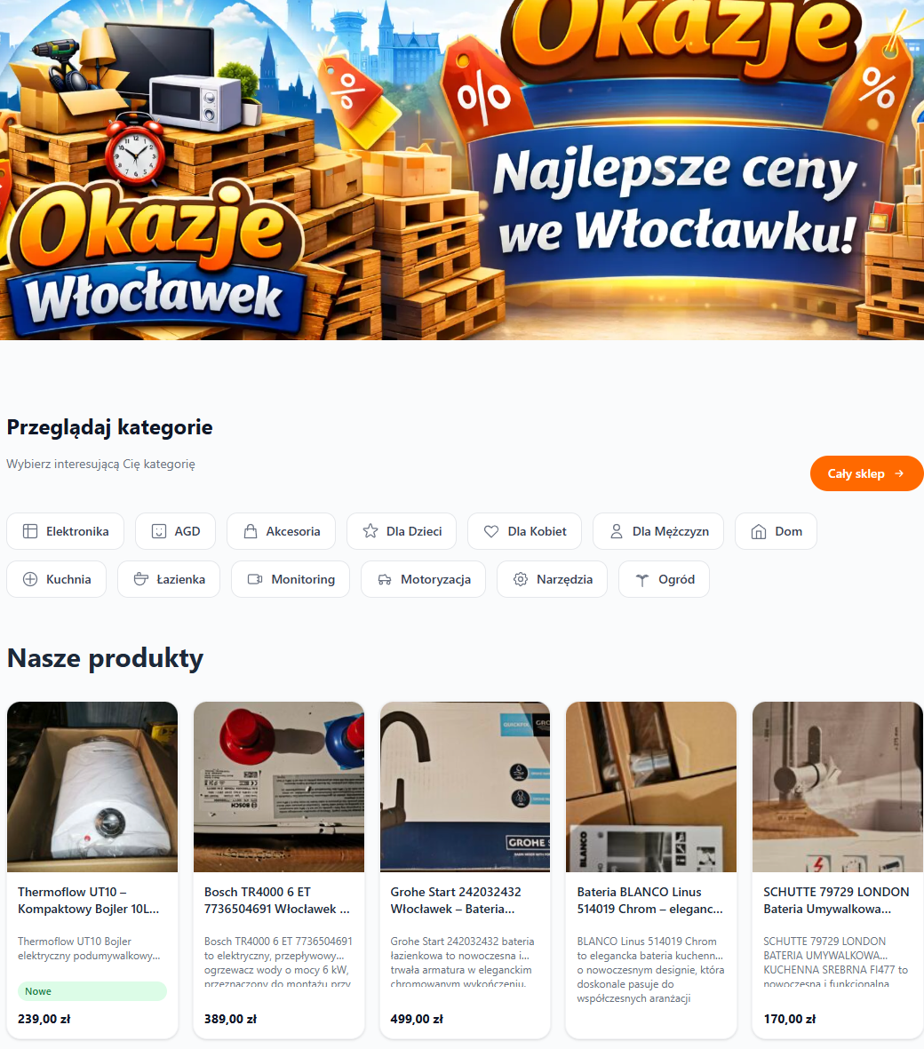Okazje Włocławek — sklep internetowy